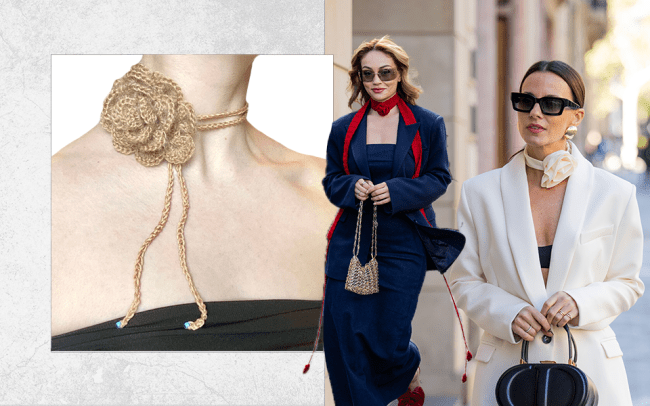 Crochet Rosette Choker