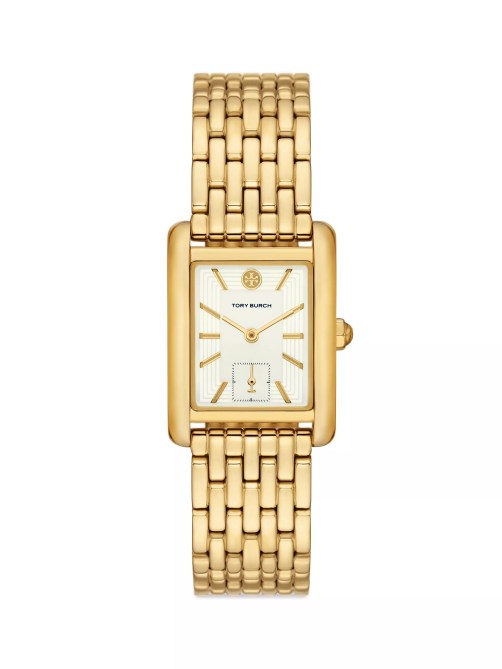 Eleanor Goldtone Stainless Steel Bracelet Watch
