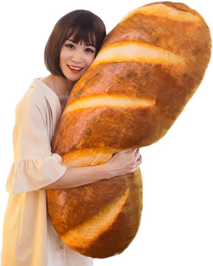 Levenkeness 3D Simulation Bread Plush Pillow
