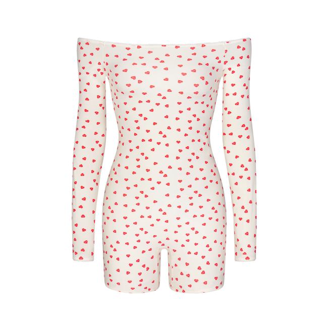 Skims Fits Everybody Picot Trim Off the Shoulder Onesie