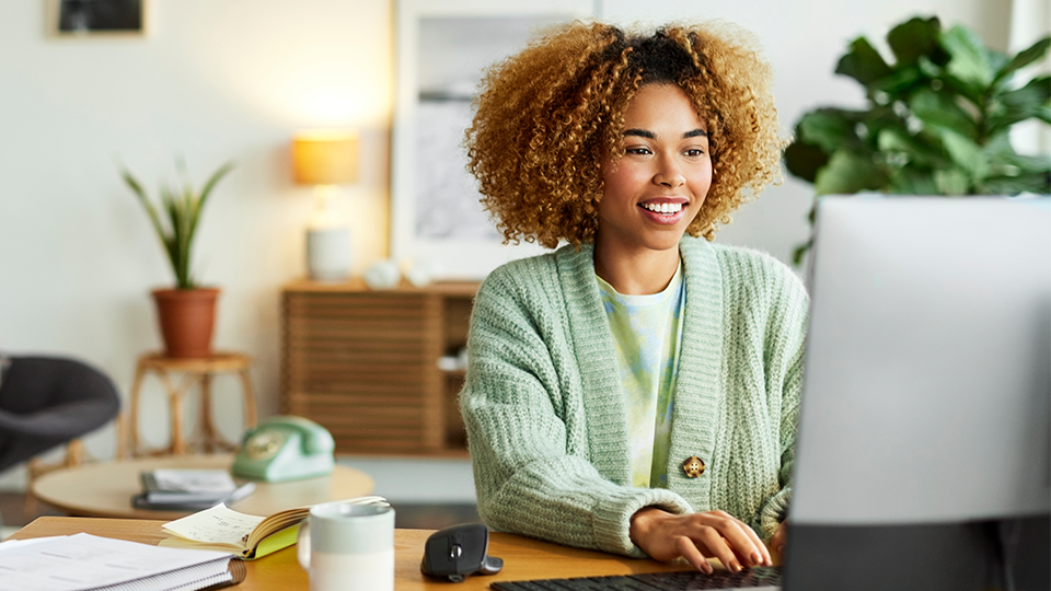 Women working from home