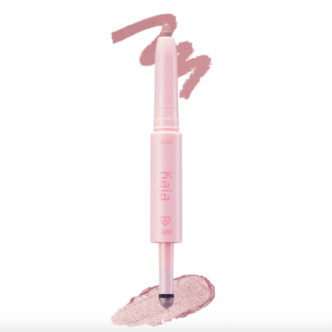 Kaja Wink Dazzle Dual-Ended Eyeshadow Stick in Petal Prism, a rosy pink