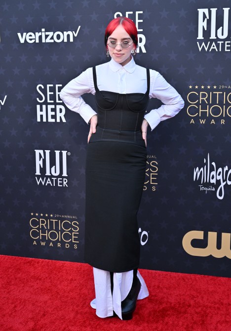 Billie Eilish attends the 29th Annual Critics Choice Awards in Santa Monica.