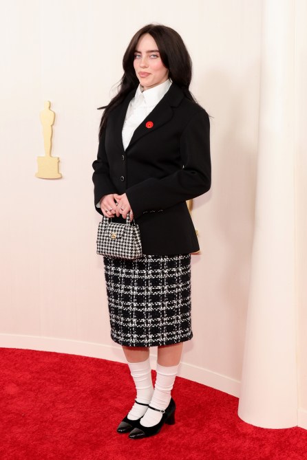 Billie Eilish at the Oscars in Los Angeles.
