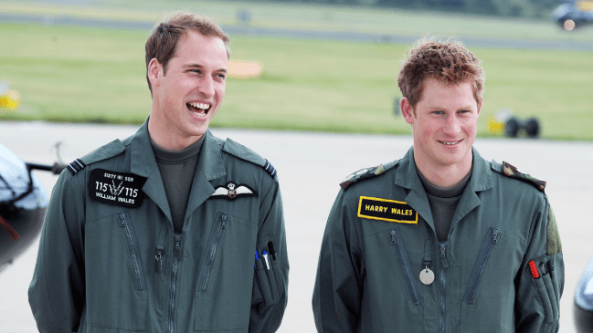 June 18, 2009: Prince William and Price Harry visit RAF Shawbury