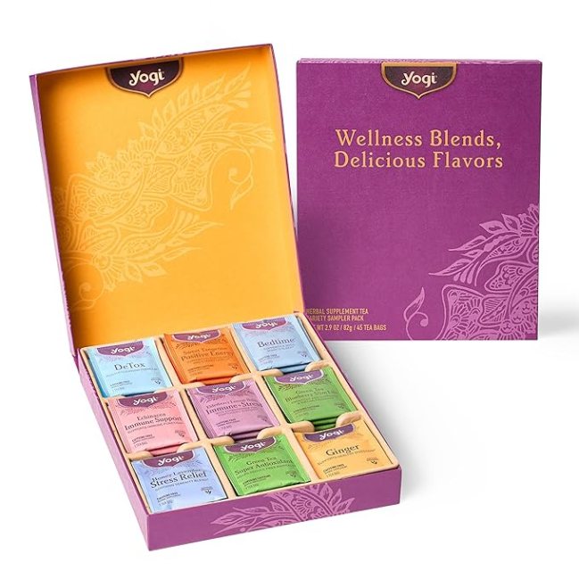 Last-Minute Mother's Day Gifts to Buy From Amazon: Favorites Yogi Tea Organic Sampler Gift Box