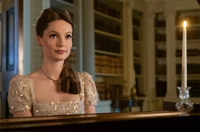 Still of Francesca Bridgerton in 'Bridgerton' on Netflix