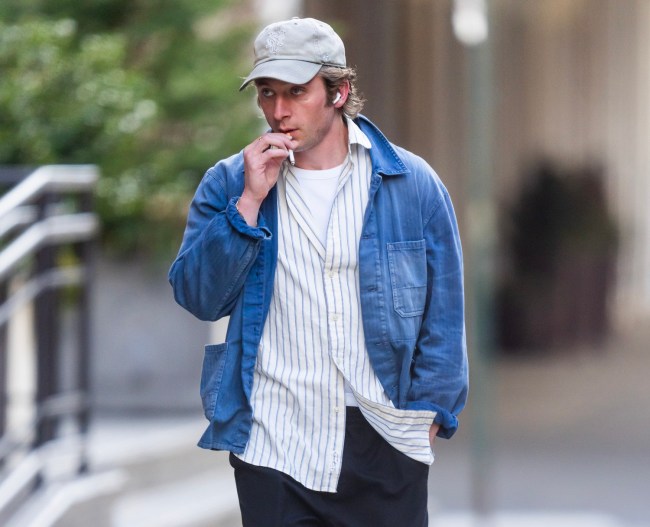 Jeremy Allen White is seen in Tribeca on March 03, 2024 in New York City.
