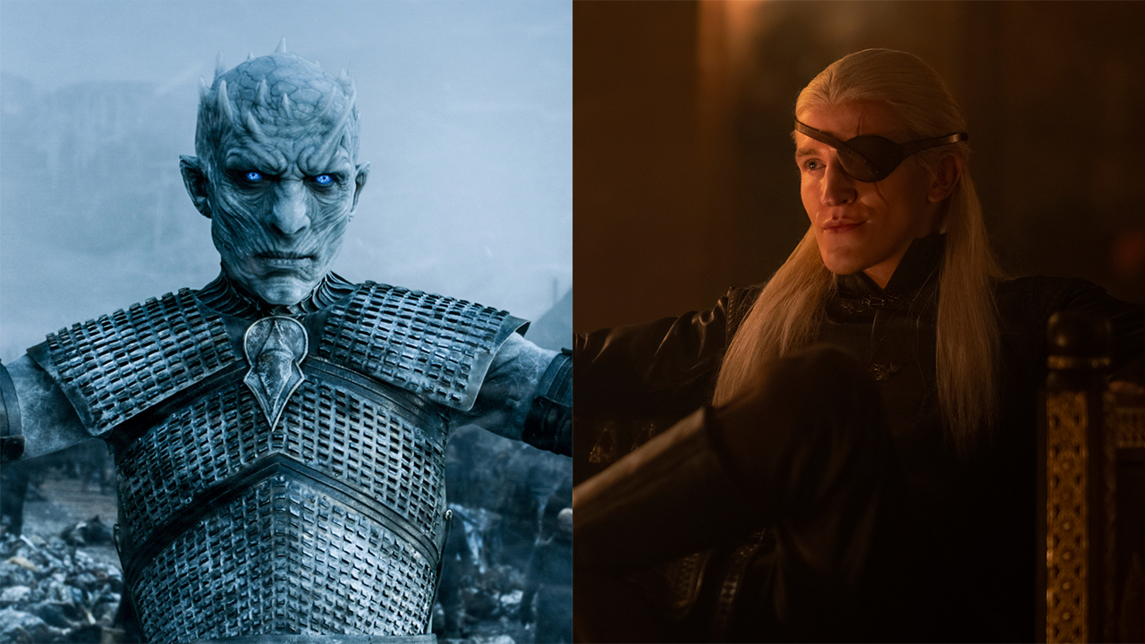 Vladimir as The Night King and Ewan Mitchell as Aemond Targaryen