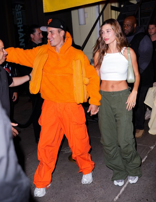 Justin Bieber and Hailey Bieber are seen at Cipriani after his concert at Barclays Center on June 04, 2022 in New York City.