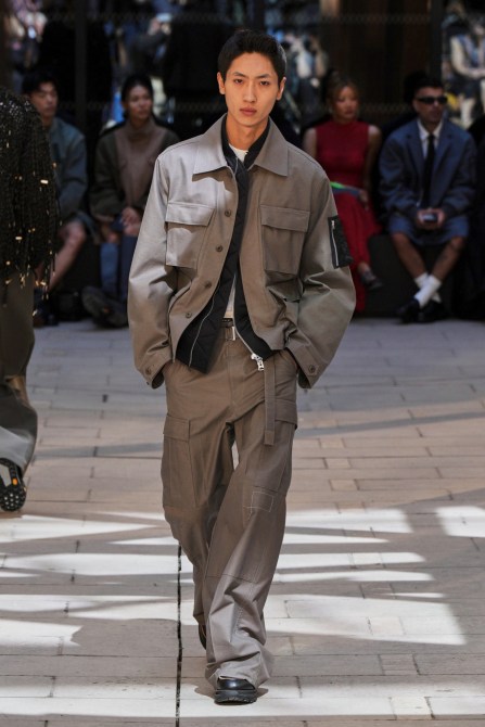 A model wearing a utility jacket.