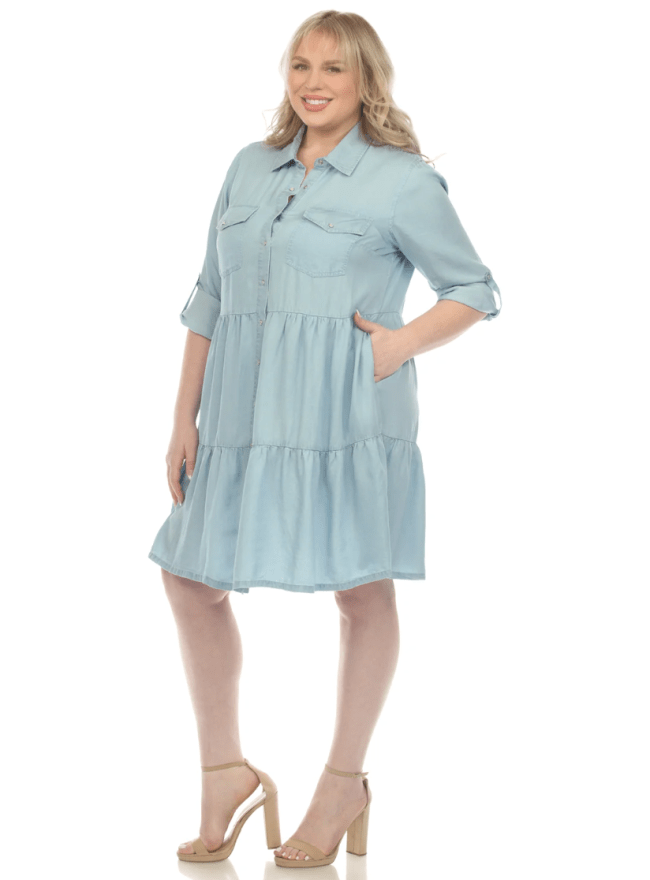 White Mark Denim Dress