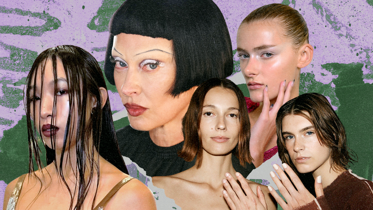 hair, makeup, and nails from spring/summer 2025 runways during NYFW