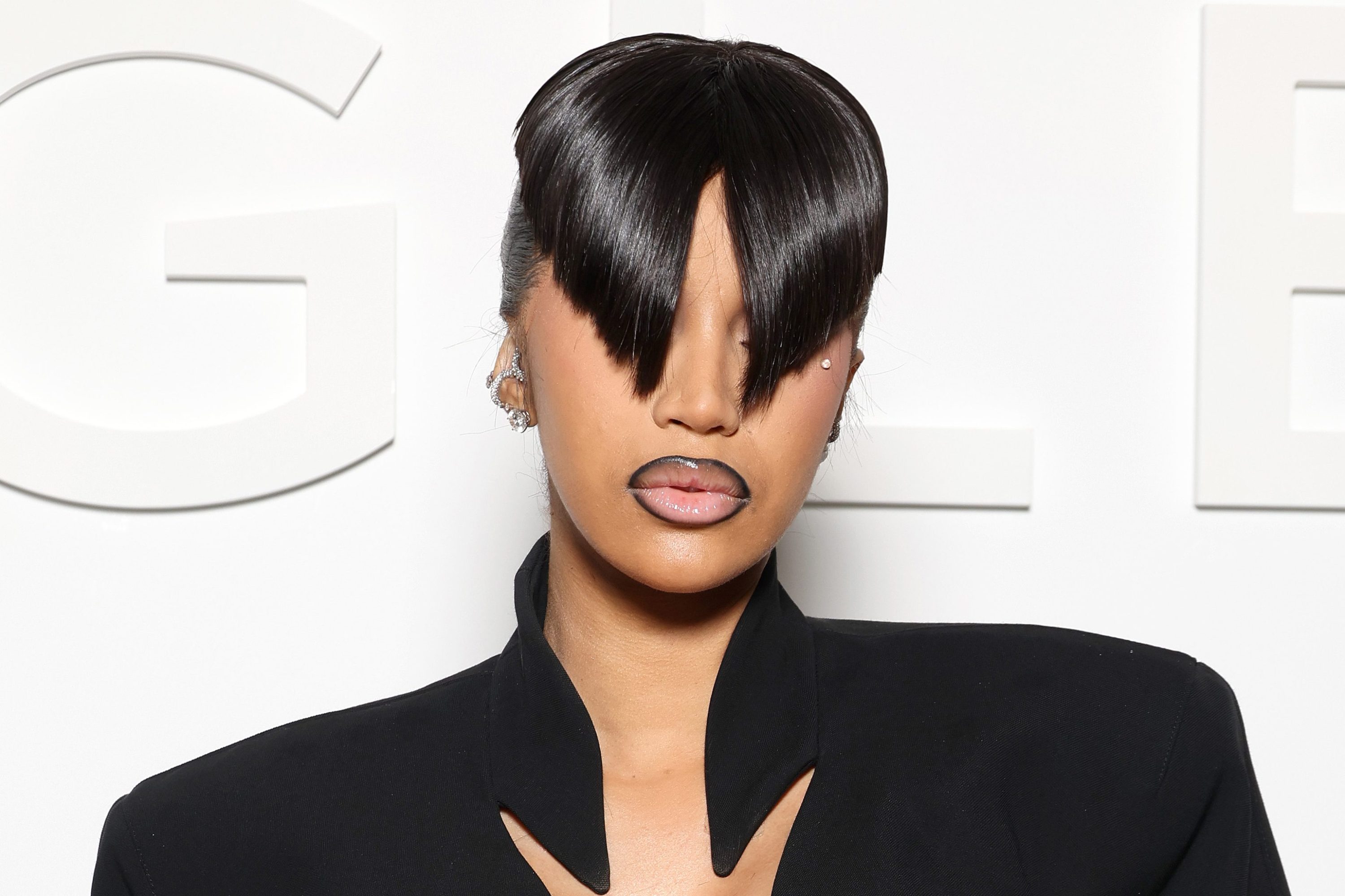 Cardi B attends the Mugler Womenswear Spring-Summer 2025 show as part of Paris Fashion Week on September 26, 2024 in Paris, France.