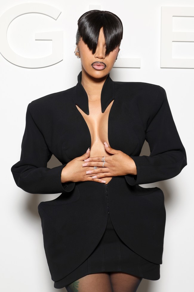 Cardi B attends the Mugler Womenswear Spring-Summer 2025 show as part of Paris Fashion Week on September 26, 2024 in Paris, France.