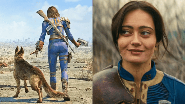Fallout's Lucy and Dogmeat