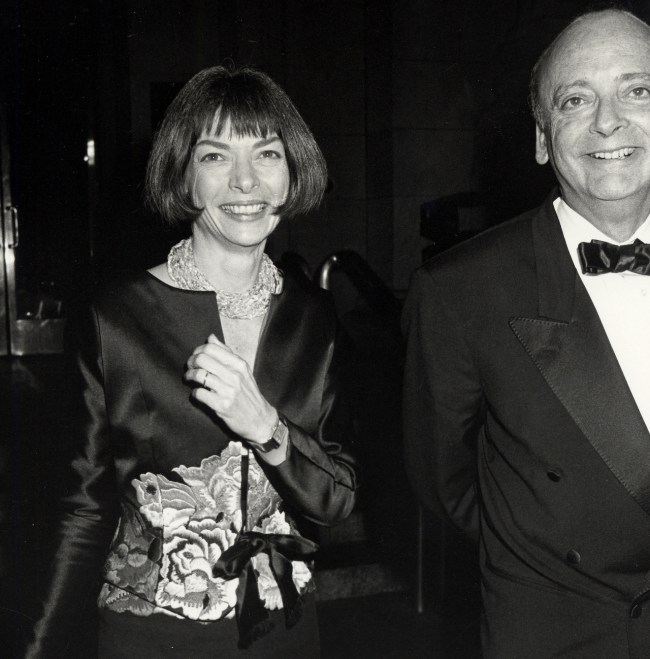 Anna Wintour and David Schaffer during Opening of Canaletto Art Exhibit at Metropolitan Museum of Art in New York City, New York, United States.