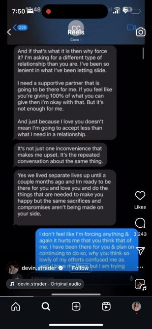 Devin texts The Bachelorette