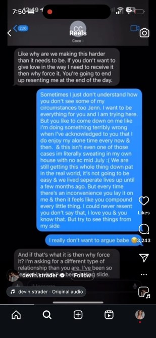 devin texts the bachlorette