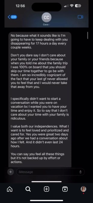 Devin texts The Bachelorette