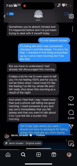 Devin texts The Bachelorette