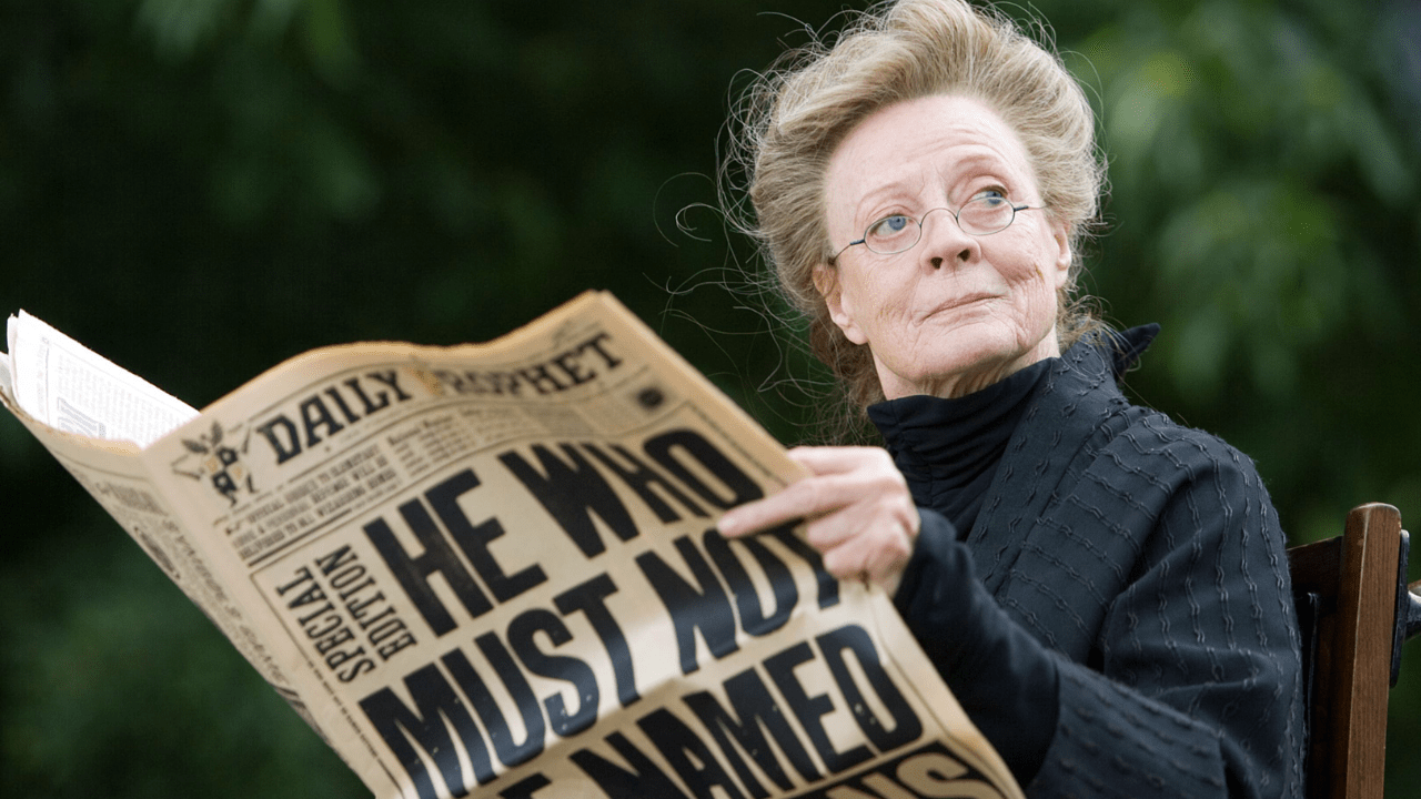 maggie smith as profressor mcgonagall in harry potter