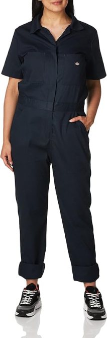 Dickies Women Short Sleeve Flex Coverall, Dark Navy