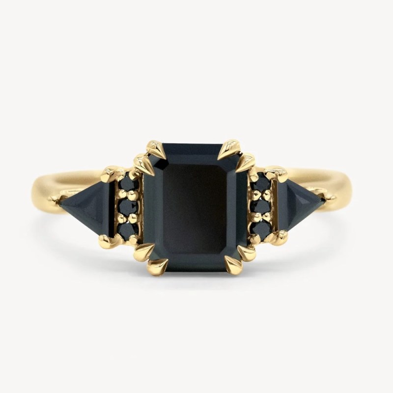 27 Black Wedding Rings Perfect for October Brides