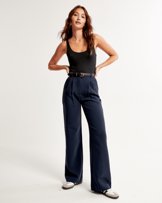 Abercrombie & Fitch Sloane Tailored Wide Leg Pant