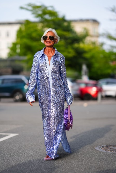 Grece Ghanem in a sequin dress in denmark