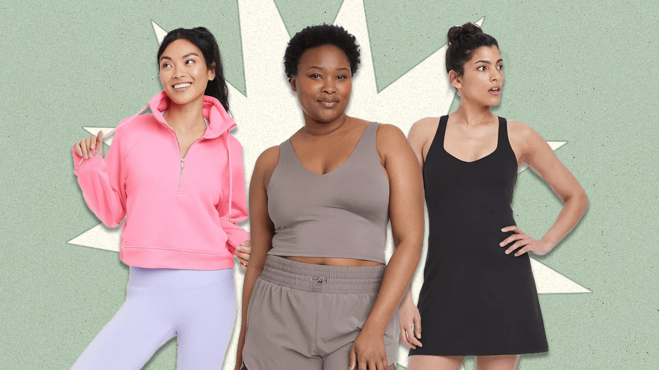 Three models wearing Target activewear