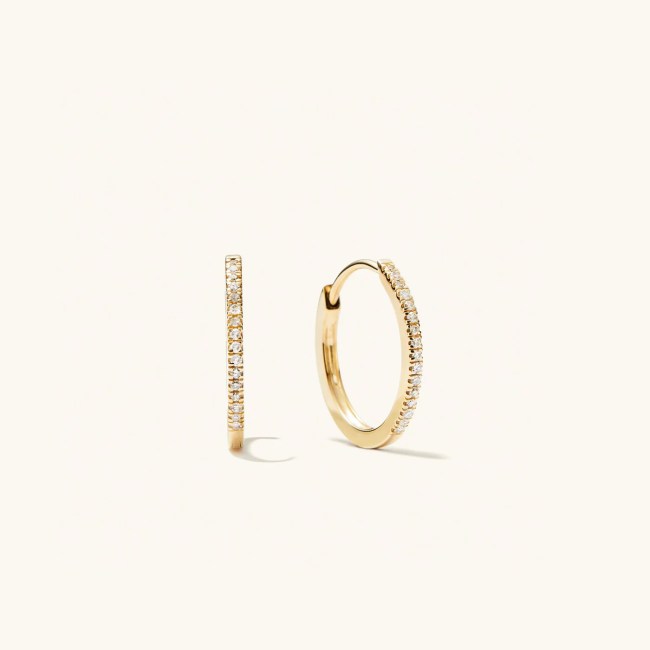 Pavé Diamond Small Hoops