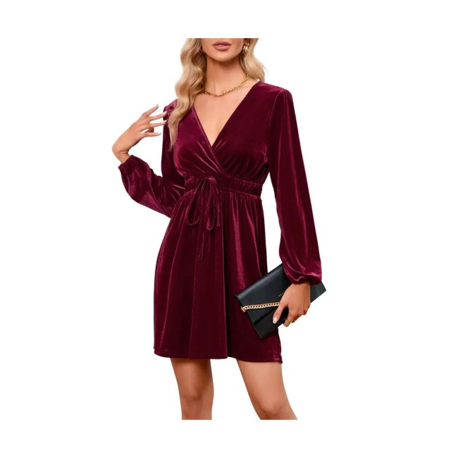 WhizMax Women's Velvet Dress