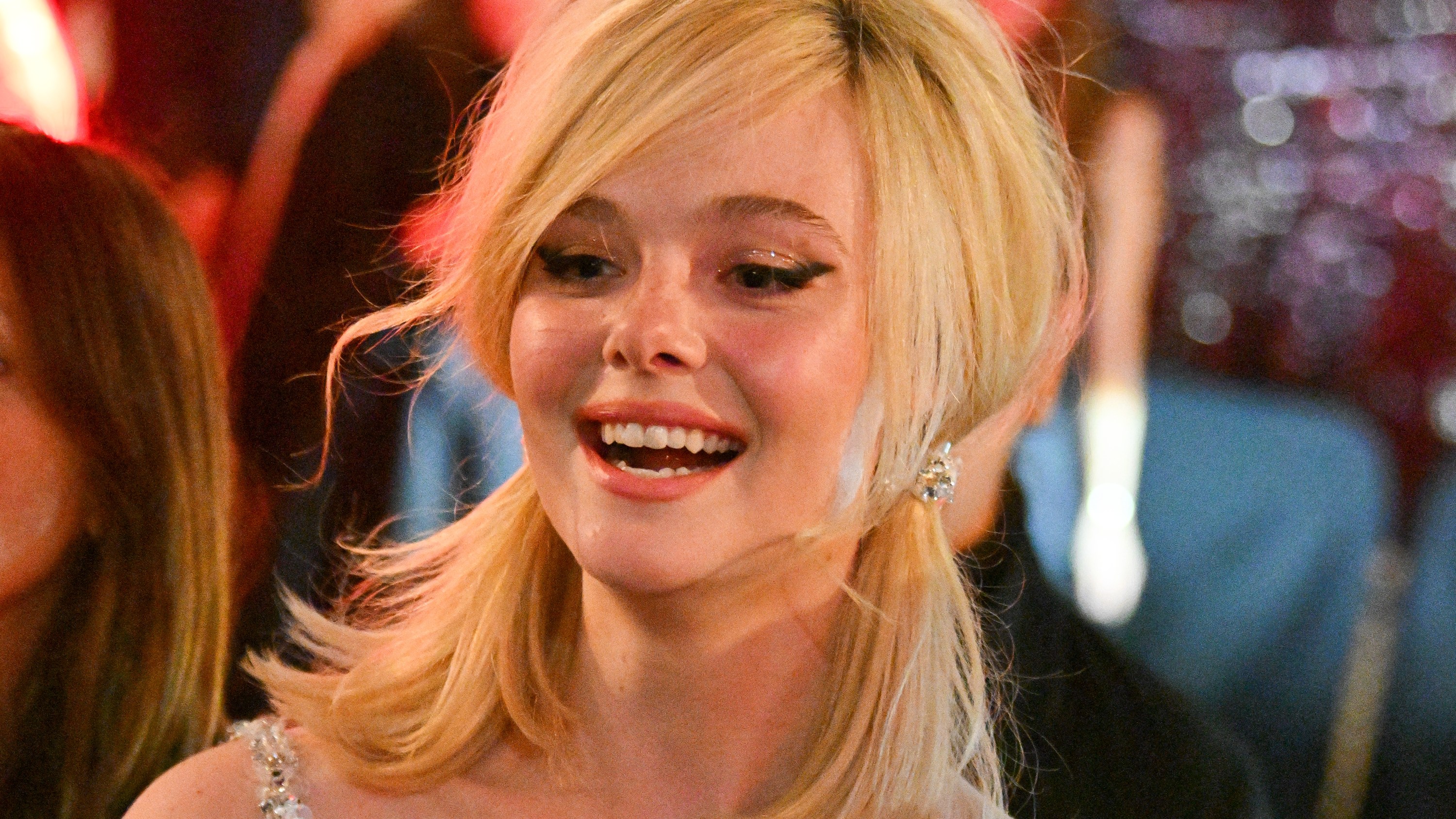 Elle Fanning is seen outside the premiere for "A Complete Unknown" on December 10, 2024 in Los Angeles, California.