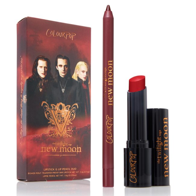 You Can't Trust Vampires lip liner and lipstick with packaging from the film.