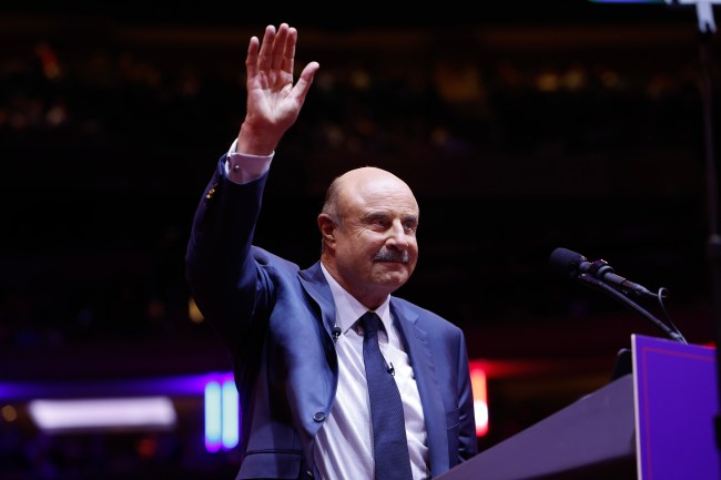 NEW YORK, NEW YORK - OCTOBER 27: Dr. Phil speaks at a campaign rally for Republican presidential nominee, former U.S. President Donald Trump at Madison Square Garden on October 27, 2024 in New York City. Trump closed out his weekend of campaigning in New York City with a guest list of speakers that includes his running mate Republican Vice Presidential nominee, U.S. Sen. J.D. Vance (R-OH), Tesla CEO Elon Musk, UFC CEO Dana White, and House Speaker Mike Johnson, among others, nine days before Election Day.