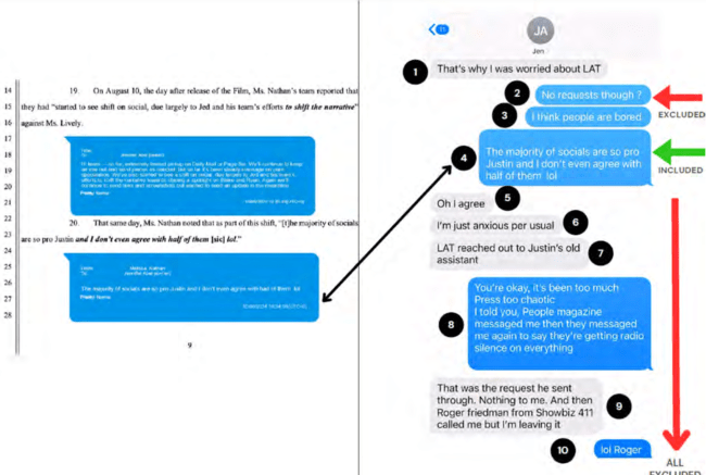 Justin Baldoni texts