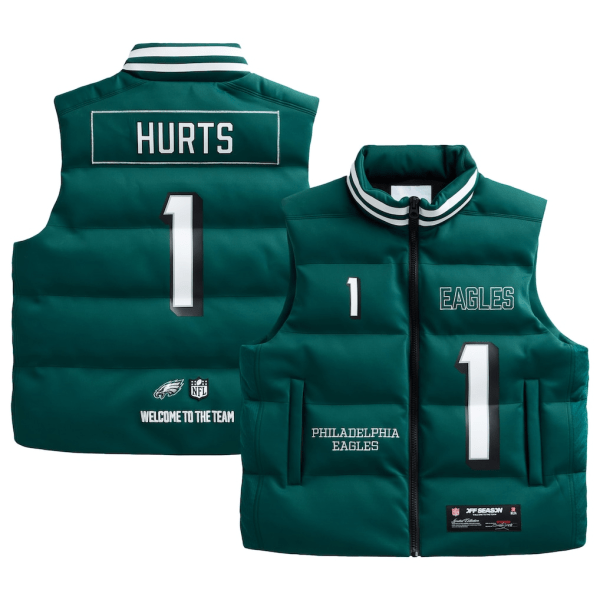 Off Season Jalen Hurts Philadelphia Eagles Unisex Player Puffer Vest