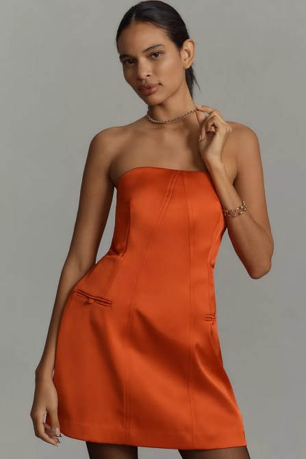 Strapless Sculpted Mini Dress