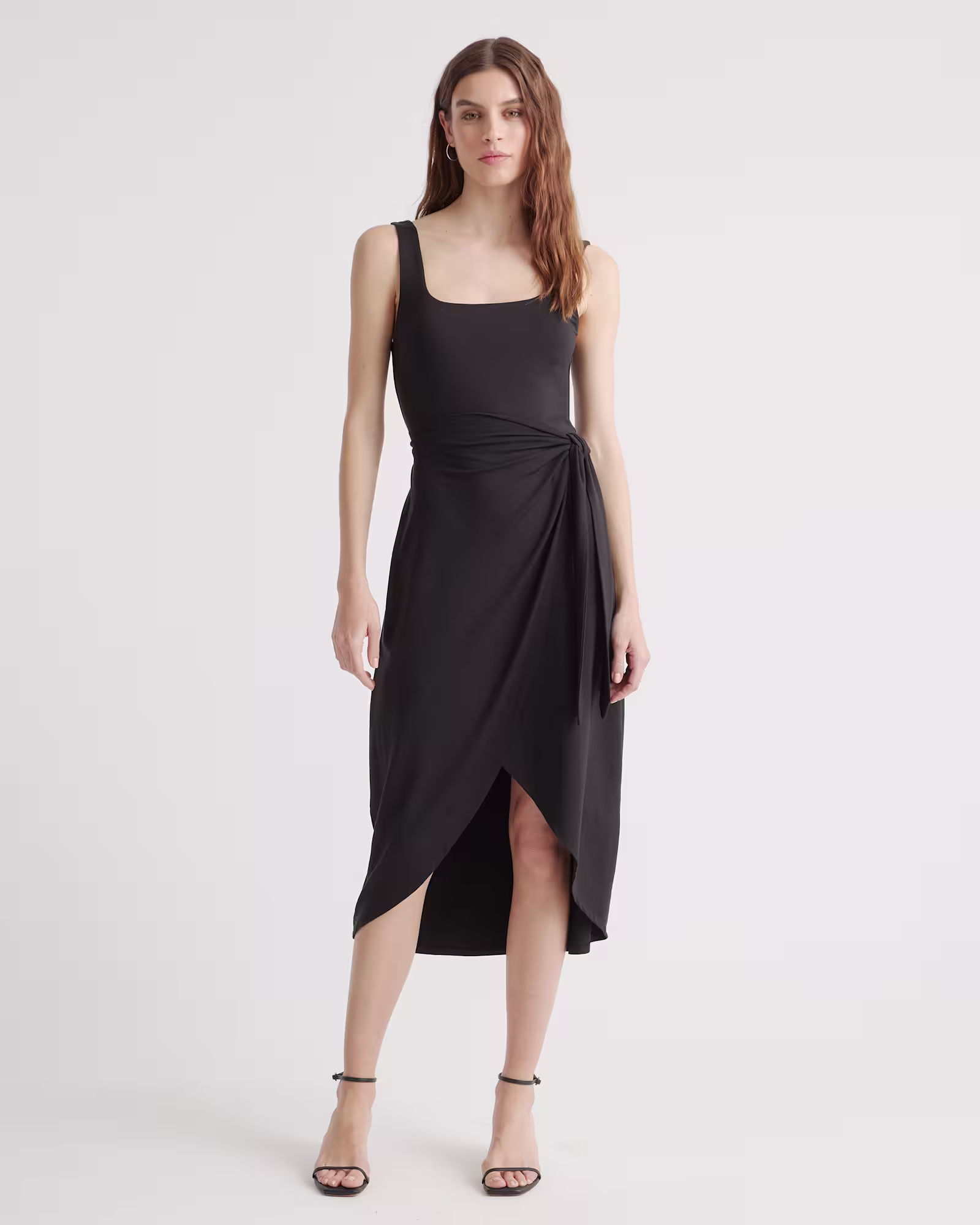 Tencel Jersey Side Tie Midi Dress