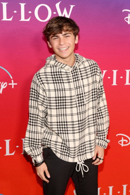 LOS ANGELES, CALIFORNIA - NOVEMBER 29: Ayden Mekus attends Lucasfilm and Imagine Entertainment's "Willow" Series Premiere in Los Angeles, California on November 29, 2022. The series debuts exclusively on Disney+ November 30, 2022.