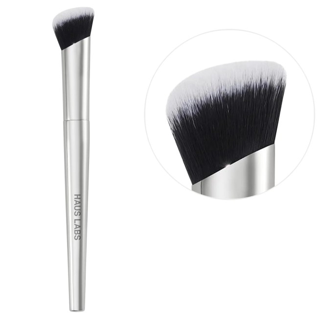 Haus Labs silver concealer brush.