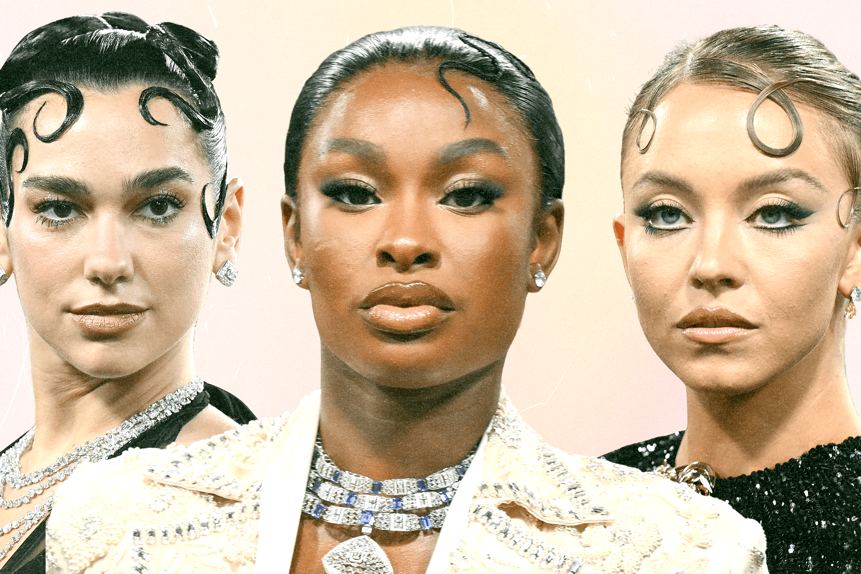 Dua Lipa, Coco Jones, and Sydney Sweeney at the 2025 Met Gala.