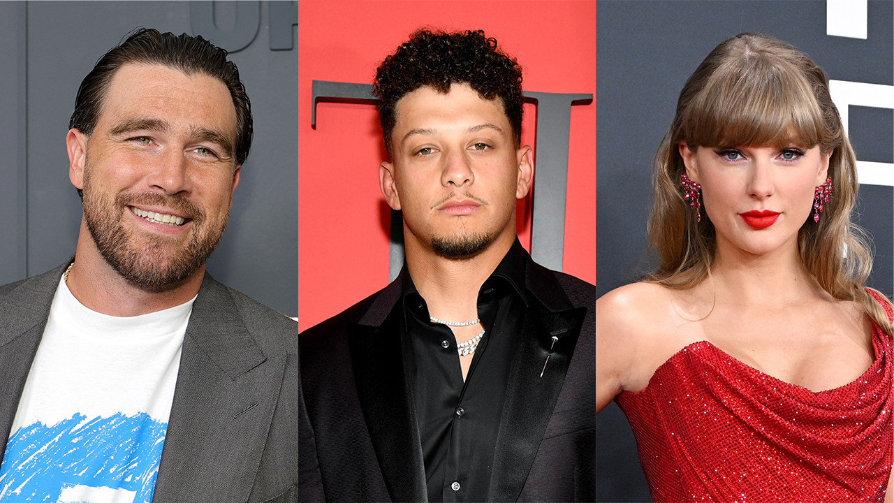 Travis Kelce, Patrick Mahomes, Taylor Swift