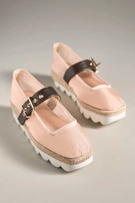 Silent D Sporty Mary Jane Flats in baby pink