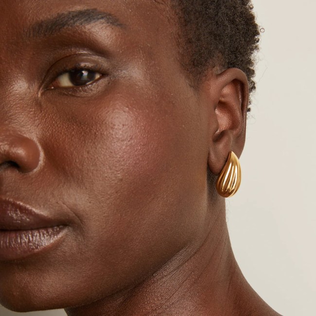 Aurate Fluted Teardrop Earrings