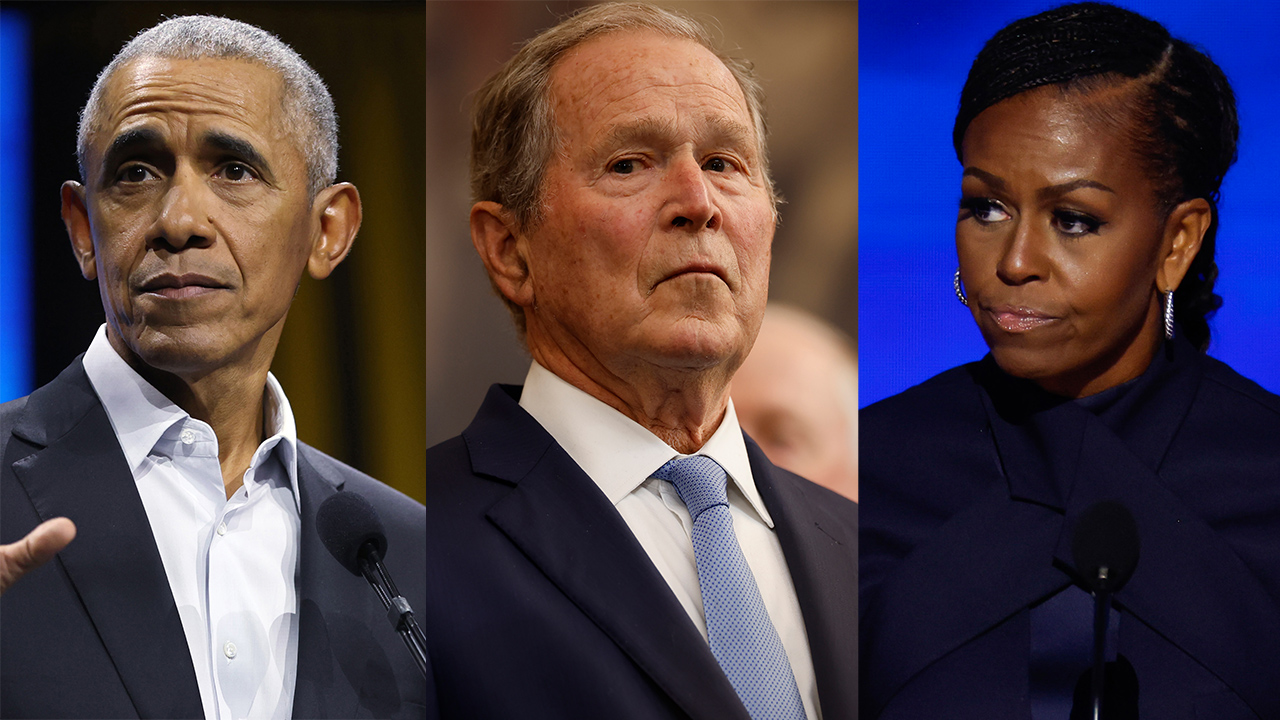 Barack Obama, George W. Bush, Michelle Obama