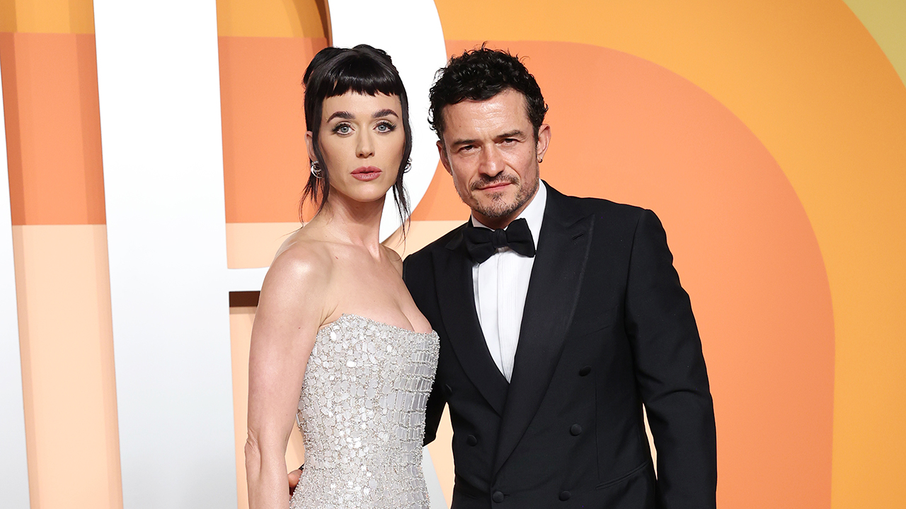 Katy Perry, Orlando Bloom at the 2025 Vanity Fair Oscar Party Hosted By Radhika Jones held at Wallis Annenberg Center for the Performing Arts on March 02, 2025 in Beverly Hills, California.