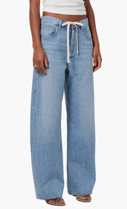 Citizens of Humanity Brynn Drawstring High Waist Wide Leg Jeans