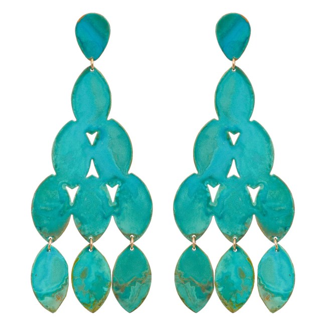 We Dream in Colour Verdigris Kiketta Earrings